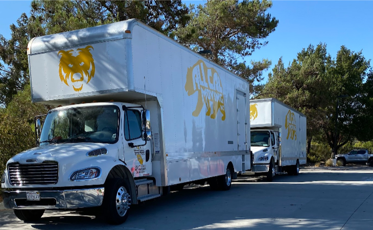 Reliable commercial moving services provided by an All Cal Moving truck in the Visalia, California area.